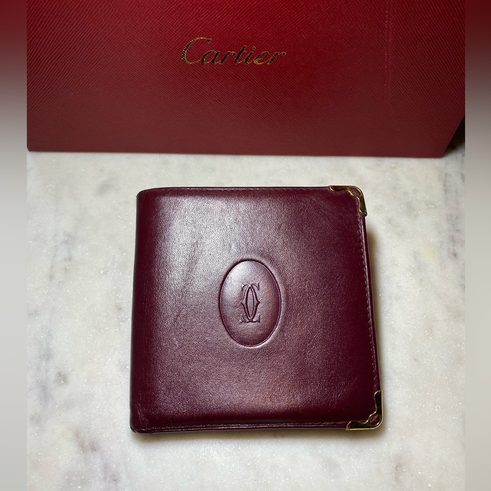 Cartier men's bifold leather